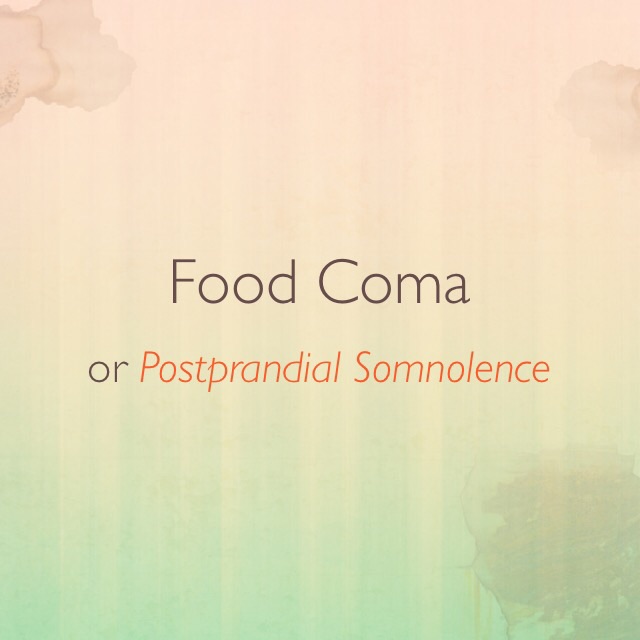 food coma, postprandial somnolence